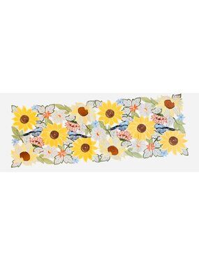 Fall Dresser Scarf Table Runner Sunflowers Birds Cut Out Applique' 35 x 13